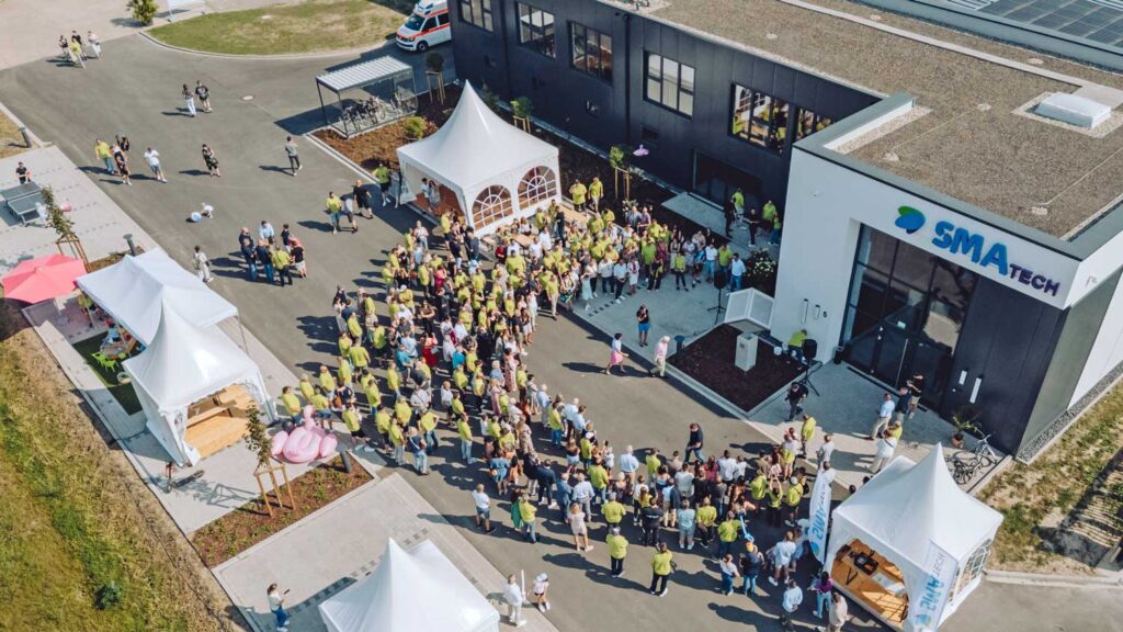 Sommerfest SMA Tech und Scheidt, Drohnenaufnahme