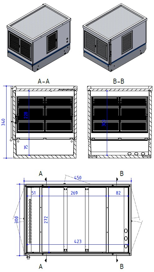 Transformer station with basement NEK 300-450 H superstructure -4000kVA from Scheidt