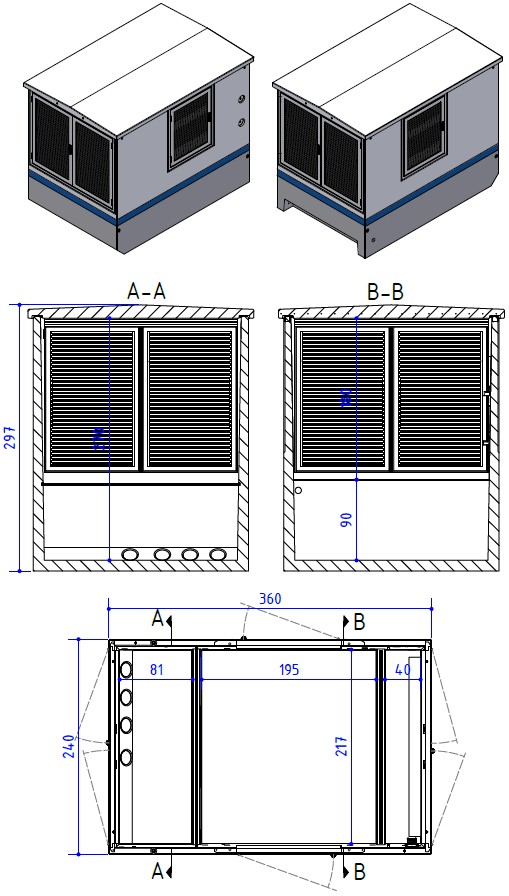 Kompaktstation NZ 240-360 XXL H-Aufbau -3150kVA von Scheidt