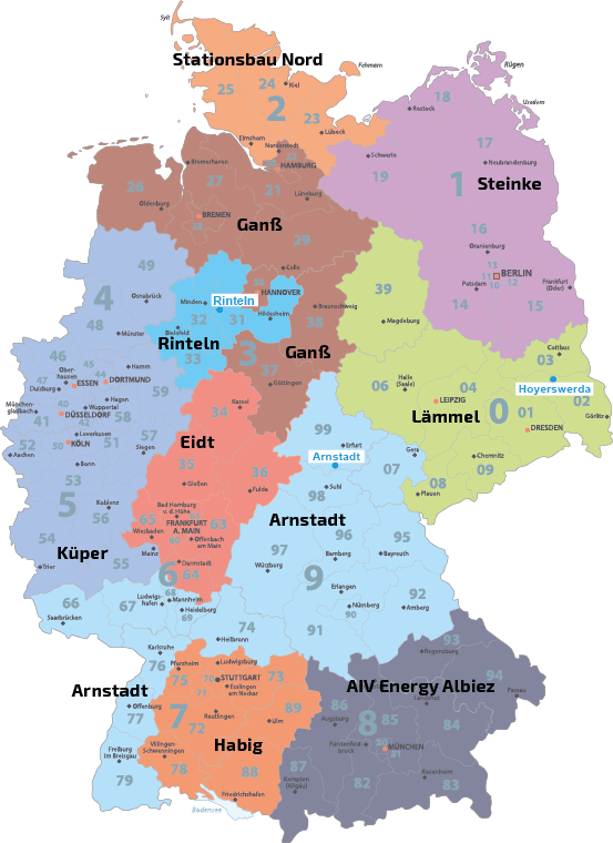 Ansprechpartner Scheidt nach PLZ Bereich