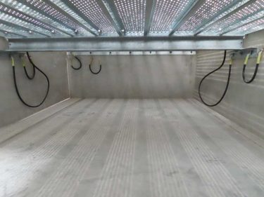 Gitterroste der Auffangwanne, Ansicht von unten