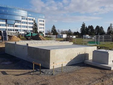 Concrete transformer trough from Scheidt.