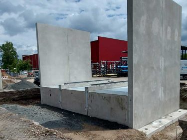 Concrete transformer trough from Scheidt.